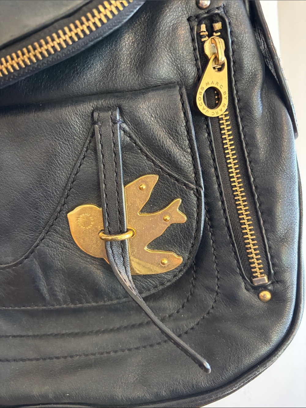 Marc Jacobs Natasha Bird Bag Petal To The Metal -  Black - Picture 5 of 11